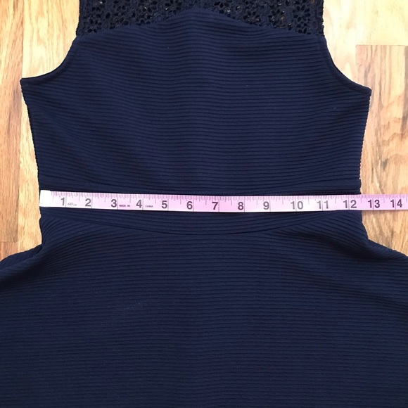 Zunie navy blue fit and flare dress - Picture 12 of 13